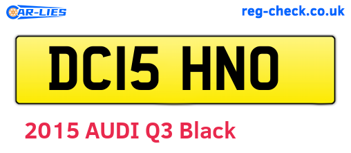 DC15HNO are the vehicle registration plates.