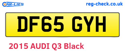 DF65GYH are the vehicle registration plates.