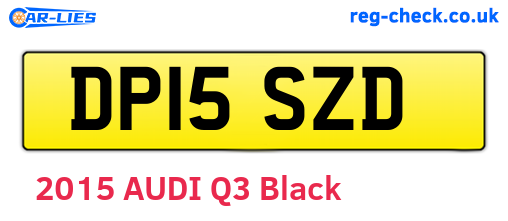 DP15SZD are the vehicle registration plates.
