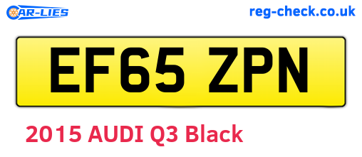 EF65ZPN are the vehicle registration plates.