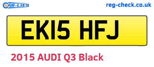 EK15HFJ are the vehicle registration plates.