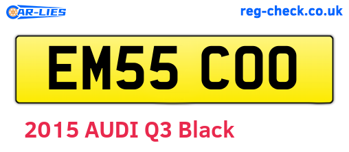 EM55COO are the vehicle registration plates.
