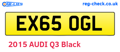 EX65OGL are the vehicle registration plates.