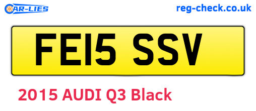 FE15SSV are the vehicle registration plates.