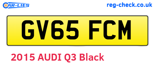 GV65FCM are the vehicle registration plates.