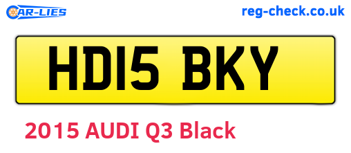HD15BKY are the vehicle registration plates.