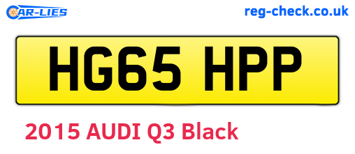 HG65HPP are the vehicle registration plates.