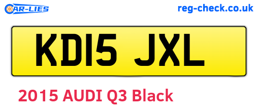 KD15JXL are the vehicle registration plates.