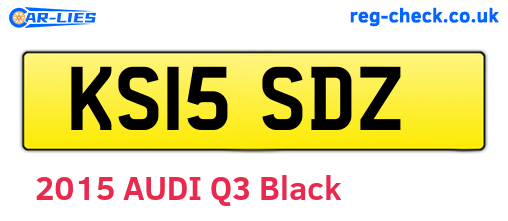 KS15SDZ are the vehicle registration plates.