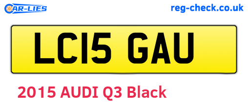 LC15GAU are the vehicle registration plates.
