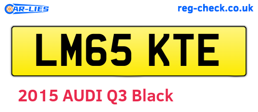 LM65KTE are the vehicle registration plates.