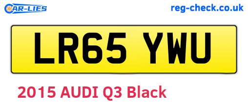 LR65YWU are the vehicle registration plates.