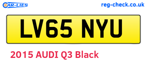 LV65NYU are the vehicle registration plates.