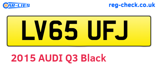 LV65UFJ are the vehicle registration plates.