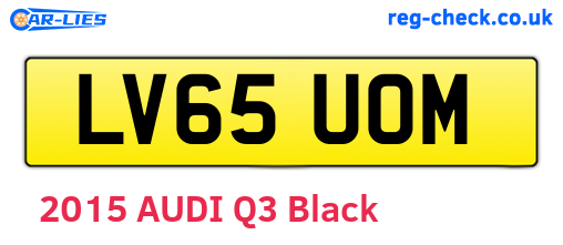 LV65UOM are the vehicle registration plates.