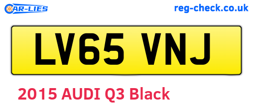 LV65VNJ are the vehicle registration plates.
