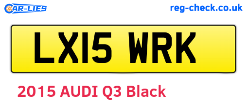 LX15WRK are the vehicle registration plates.