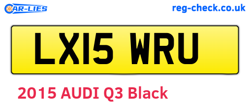 LX15WRU are the vehicle registration plates.