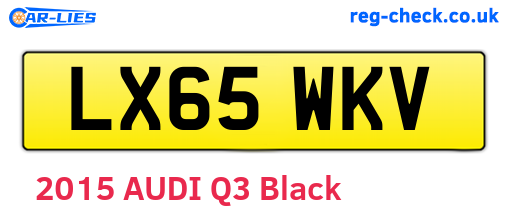 LX65WKV are the vehicle registration plates.