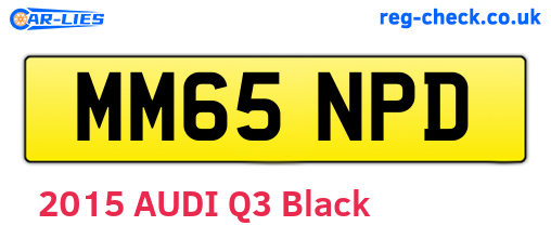 MM65NPD are the vehicle registration plates.