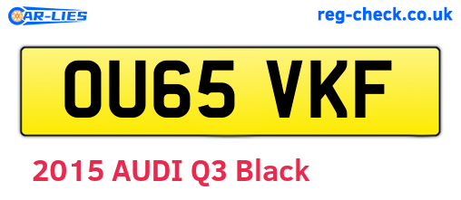 OU65VKF are the vehicle registration plates.