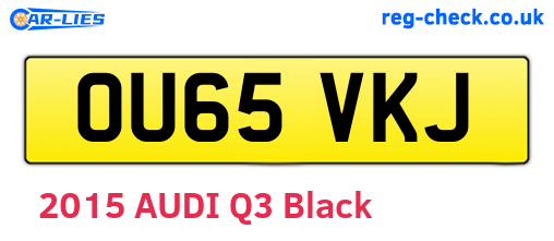 OU65VKJ are the vehicle registration plates.
