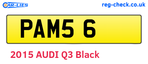 PAM56 are the vehicle registration plates.