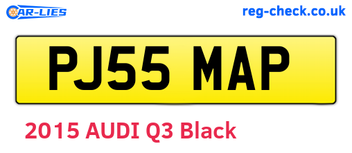 PJ55MAP are the vehicle registration plates.
