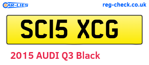 SC15XCG are the vehicle registration plates.