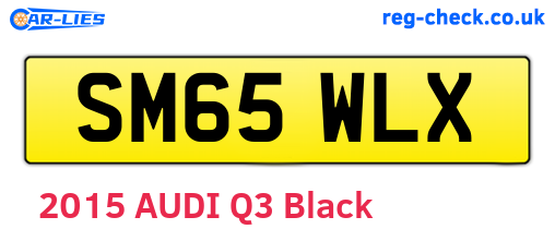 SM65WLX are the vehicle registration plates.