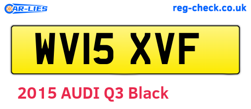 WV15XVF are the vehicle registration plates.