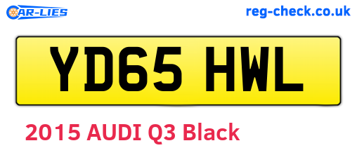 YD65HWL are the vehicle registration plates.