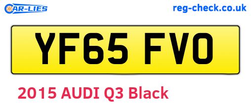 YF65FVO are the vehicle registration plates.