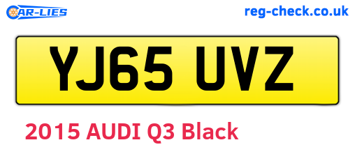 YJ65UVZ are the vehicle registration plates.