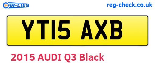 YT15AXB are the vehicle registration plates.