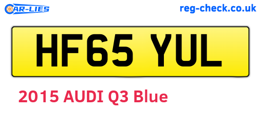 HF65YUL are the vehicle registration plates.