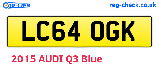 LC64OGK are the vehicle registration plates.