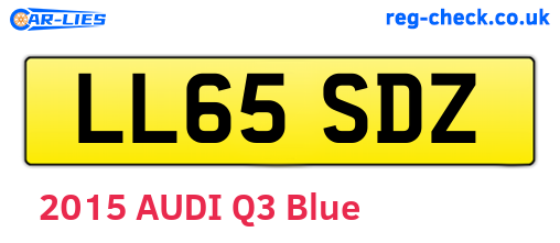 LL65SDZ are the vehicle registration plates.