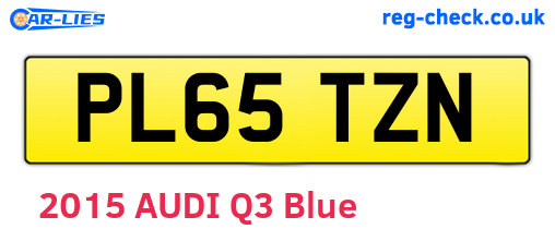 PL65TZN are the vehicle registration plates.