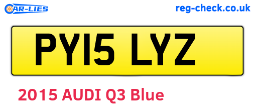 PY15LYZ are the vehicle registration plates.