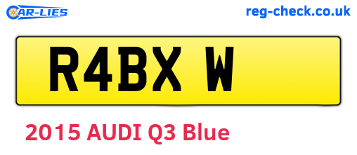 R4BXW are the vehicle registration plates.