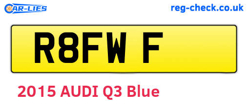 R8FWF are the vehicle registration plates.