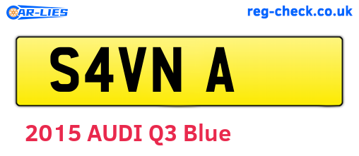 S4VNA are the vehicle registration plates.