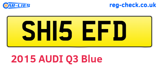 SH15EFD are the vehicle registration plates.