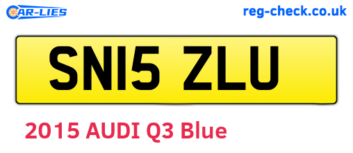 SN15ZLU are the vehicle registration plates.