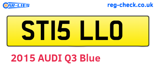ST15LLO are the vehicle registration plates.