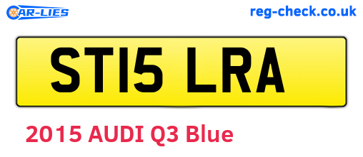 ST15LRA are the vehicle registration plates.
