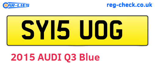 SY15UOG are the vehicle registration plates.