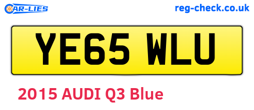 YE65WLU are the vehicle registration plates.