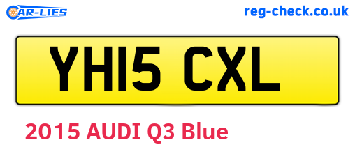 YH15CXL are the vehicle registration plates.